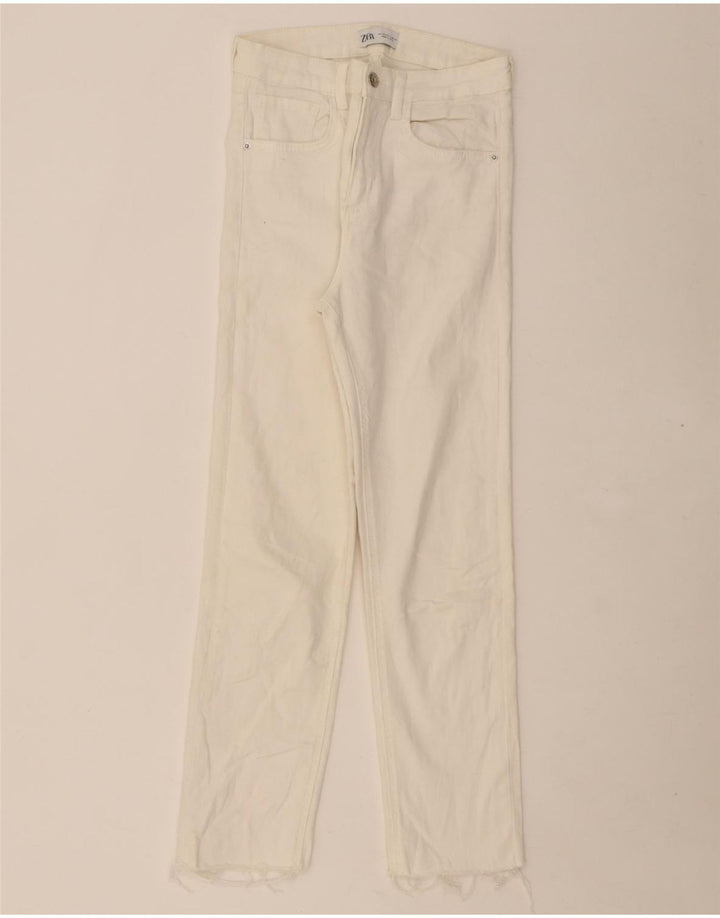 ZARA Womens Straight Jeans EU 36 XS W26 L27 White Vintage Zara and Second-Hand Zara from Messina Hembry 