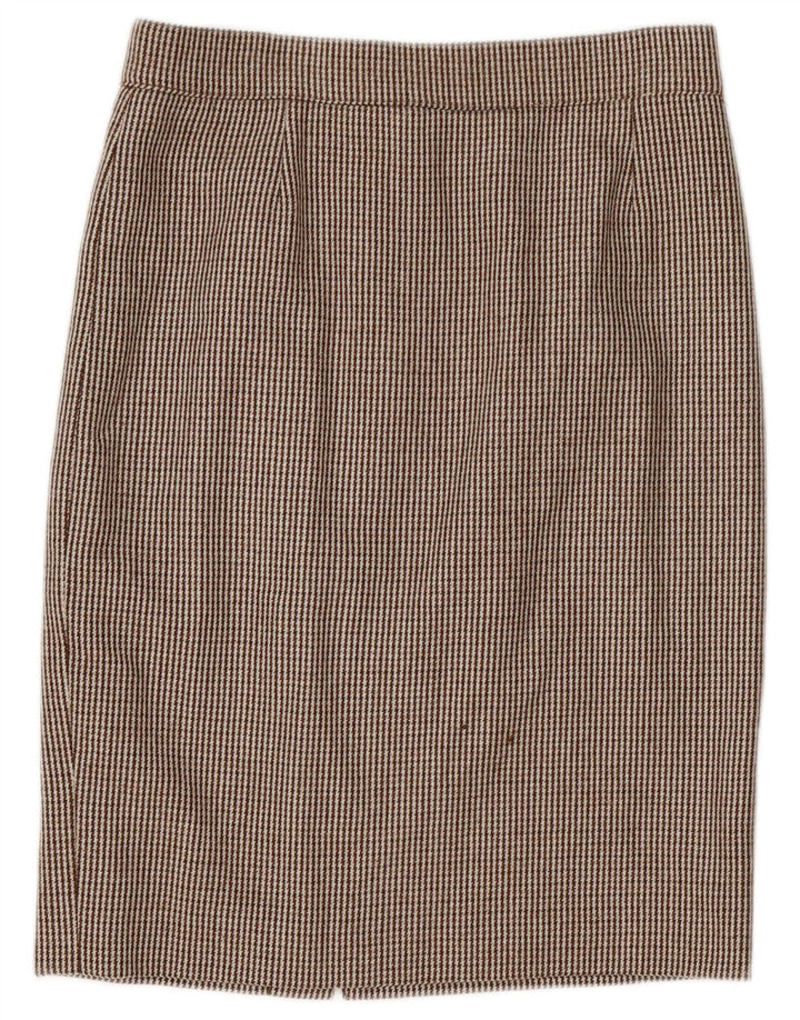 Genny Womens 2-knaps 2-delt nederdelsæt UK 14 Medium W32 Brown Houndstooth