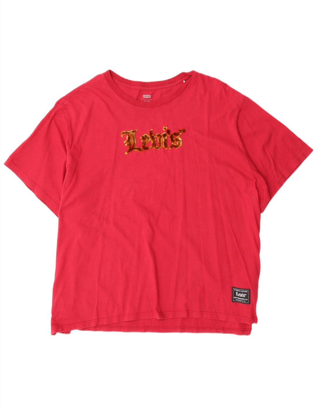 Levi's Herre afslappet grafisk T-shirt top 2XL rød bomuld
