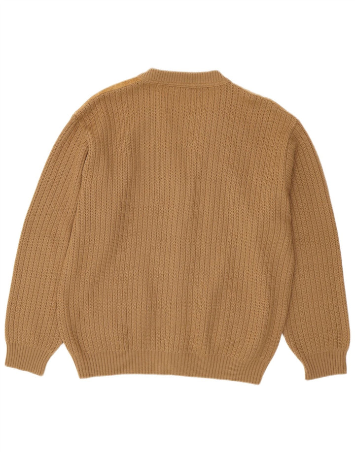 Malagrida Herre Cardigan Sweater Stor Beige Geometrisk