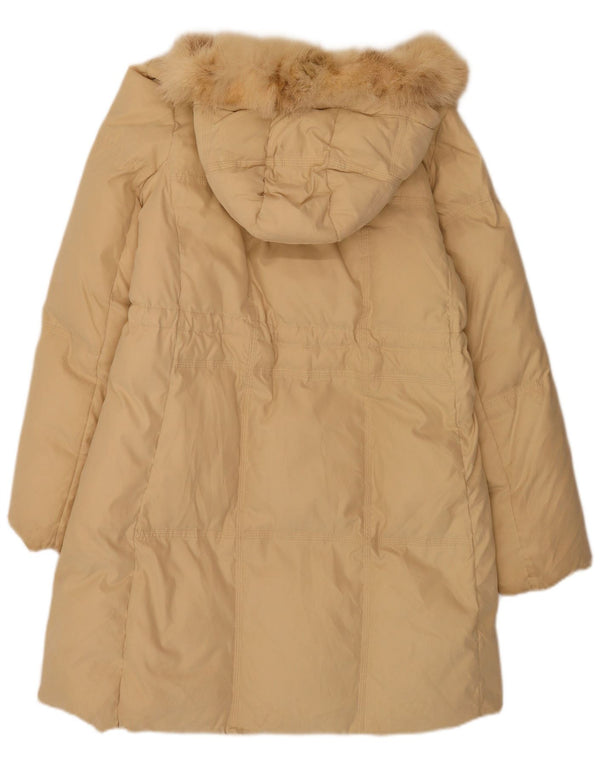 Diadora Girls Hooded Padded Coat 13-14 Years 2XL Beige Polyester