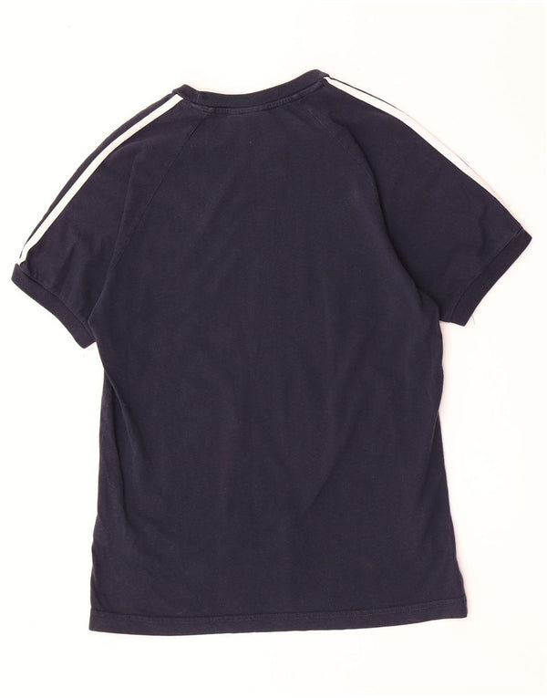 Adidas herre T-shirt top mellem marineblå bomuld