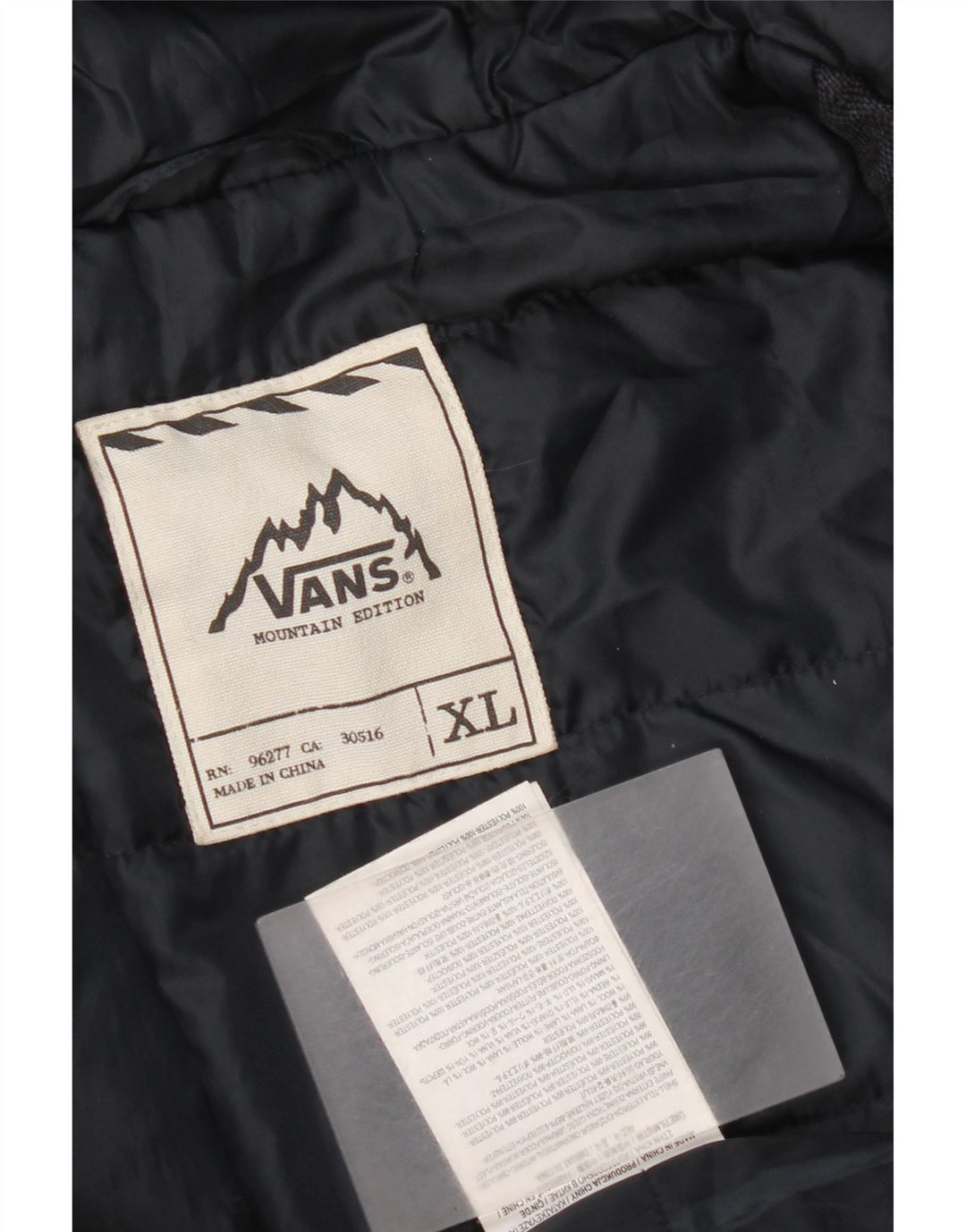Vans Dame Hooded Bomber Jacket UK 18 XL Navy Blue Colourblock Polyester