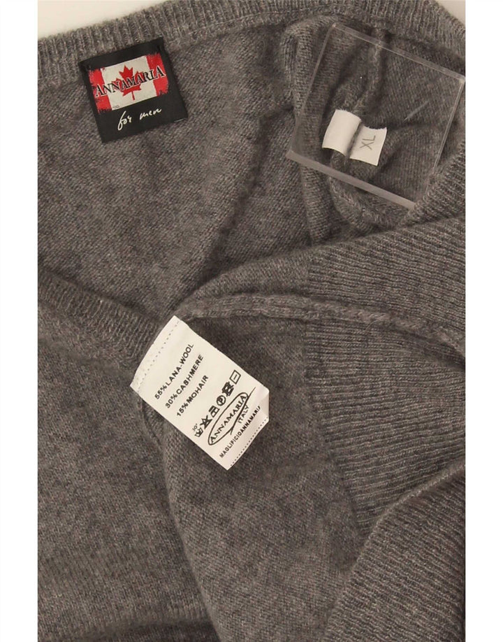 ANNAMARIA Herre V-hals sweater XL Grå Uld