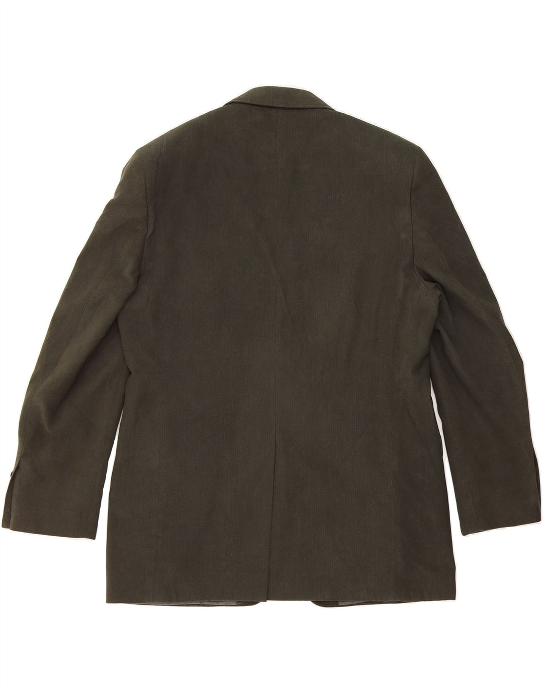 MARKS & SPENCER Mens 2 Button Blazer Jacket UK 38 Medium Khaki Herringbone Vintage Marks & Spencer and Second-Hand Marks & Spencer from Messina Hembry 