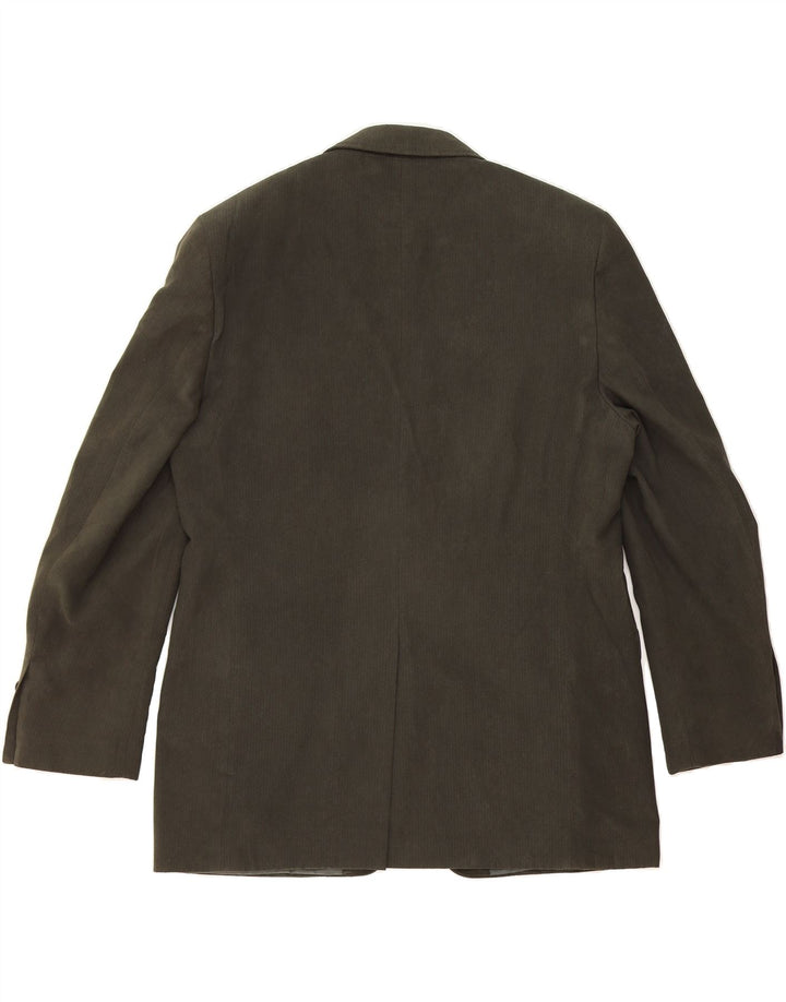 MARKS & SPENCER Mens 2 Button Blazer Jacket UK 38 Medium Khaki Herringbone Vintage Marks & Spencer and Second-Hand Marks & Spencer from Messina Hembry 