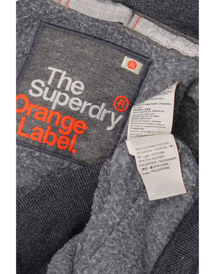 SUPERDRY Hættetrøje med lynlås til mænd XL marineblå bomuld