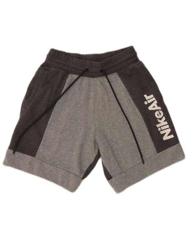 Nike Herre grafiske sportsshorts XS Grå Flecked Bomuld