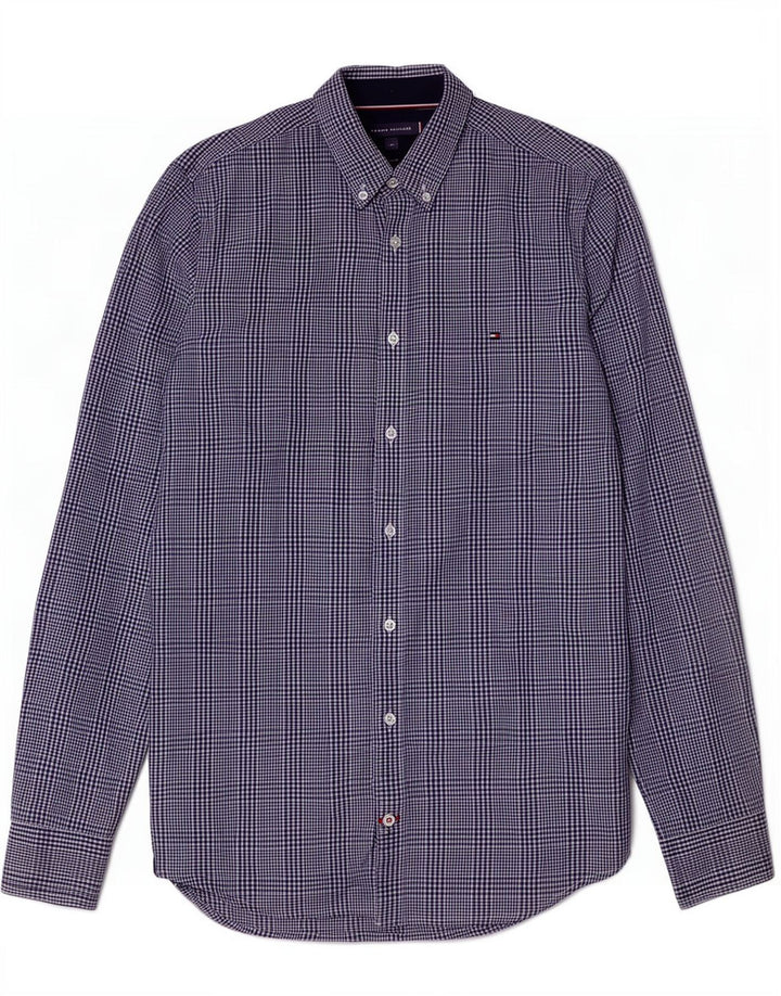 Tommy Hilfiger Herre Slim Fit Flanellskjorte Medium Navyblå Ternet Bomuld