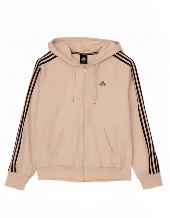 Adidas Hættetrøje med lynlås til mænd Medium Off White Bomuld