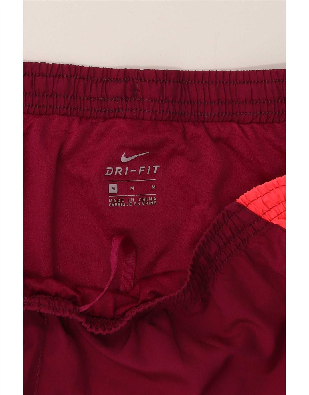 Nike sportsshorts til kvinder UK 12 Medium Rød Colourblock Polyester