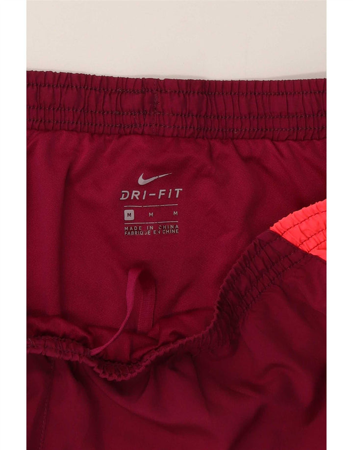 Nike sportsshorts til kvinder UK 12 Medium Rød Colourblock Polyester