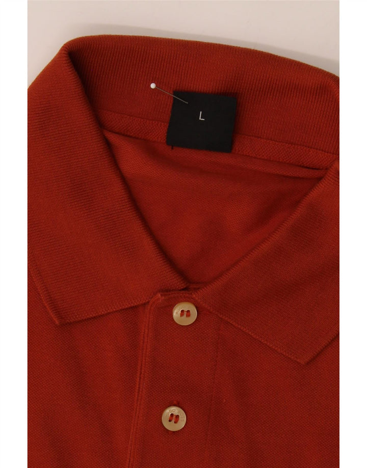 HUGO BOSS Mens Polo Shirt Large Red Cotton Vintage Hugo Boss and Second-Hand Hugo Boss from Messina Hembry 