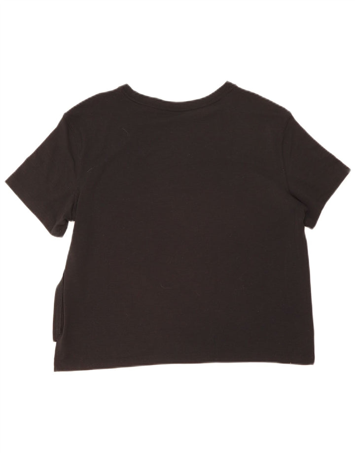 Nike Dame Dri Fit T-Shirt Top UK 14 Medium Sort