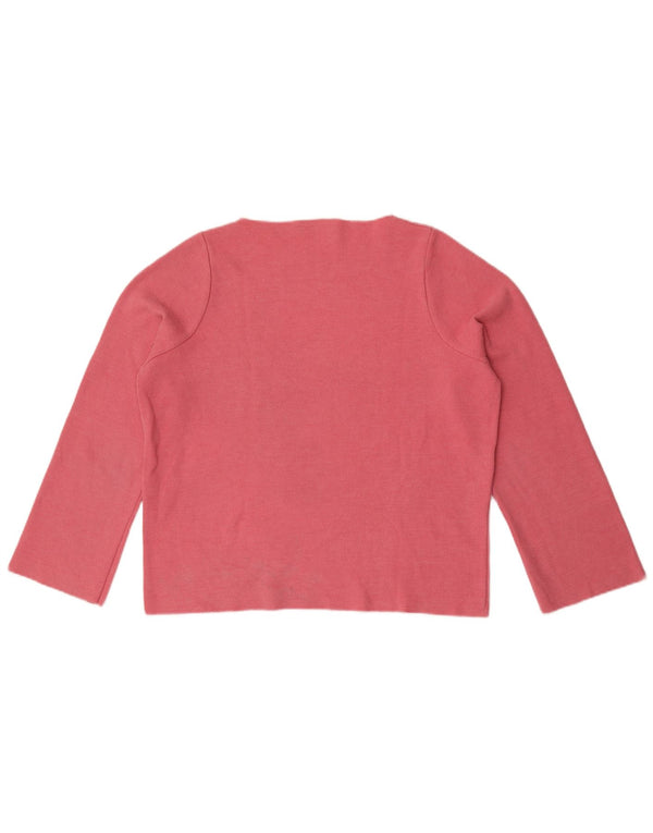 Zara Dame Trafaluc Oversized Top Langærmet UK 10 Small Pink Bomuld