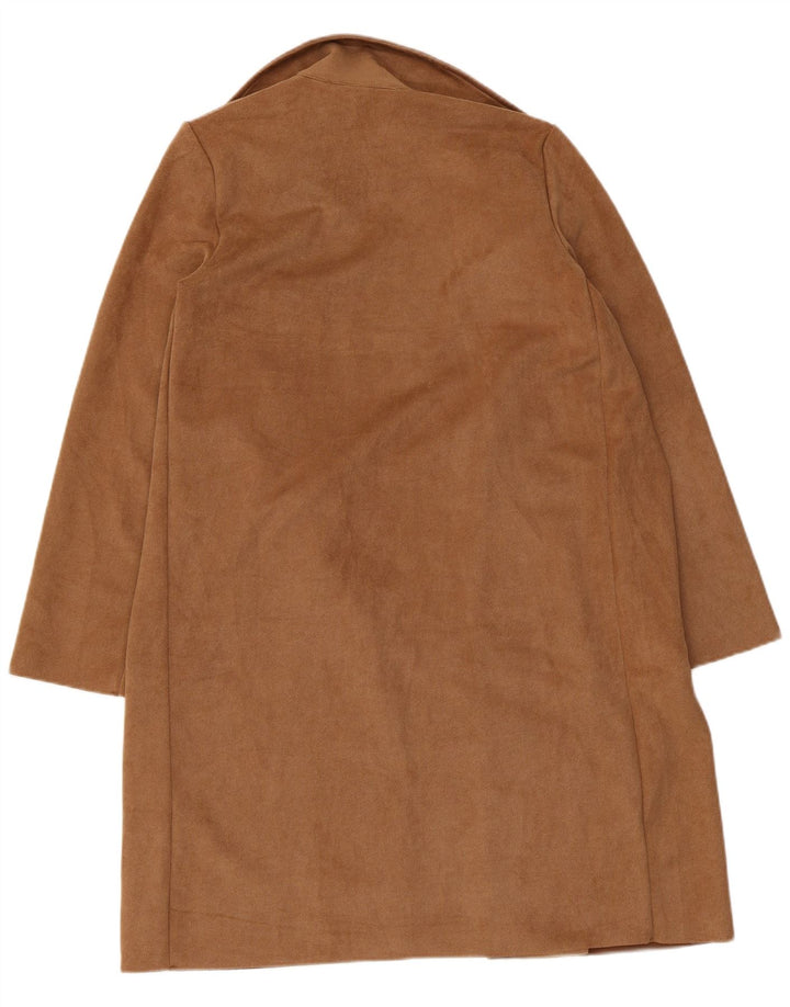 Zara Dame Overfrakke UK 10 Lille brun polyester