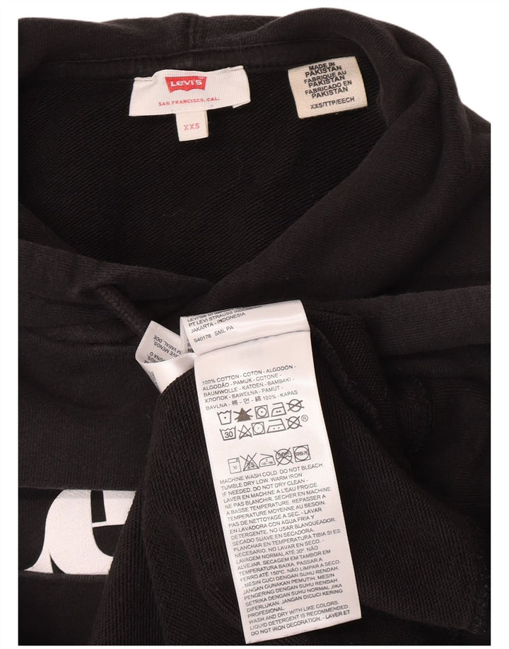 Levi's Grafisk hættetrøje til mænd 2XS sort bomuld