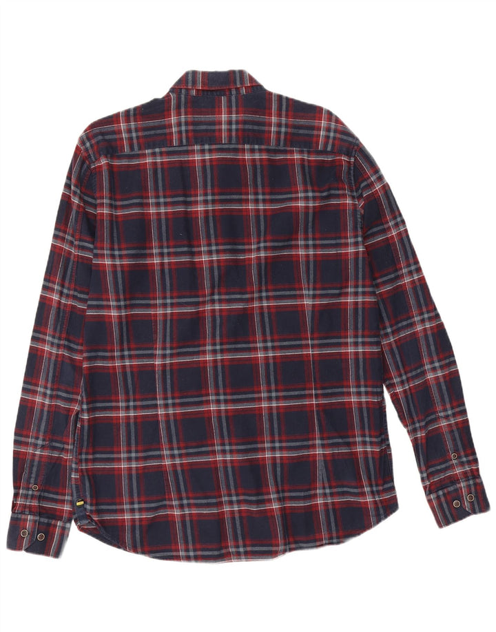 Barbour Herre Slim Fit Flanellskjorte Stor marineblå ternet bomuld