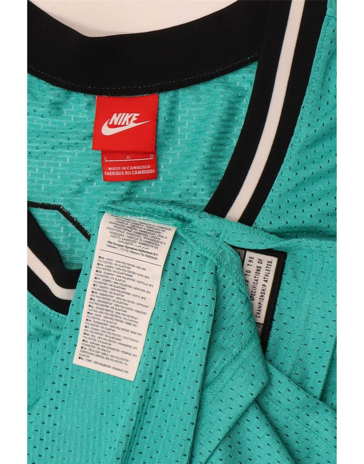 Nike Herre Air Graphic Vest Top Stor Grøn Stribet Polyester