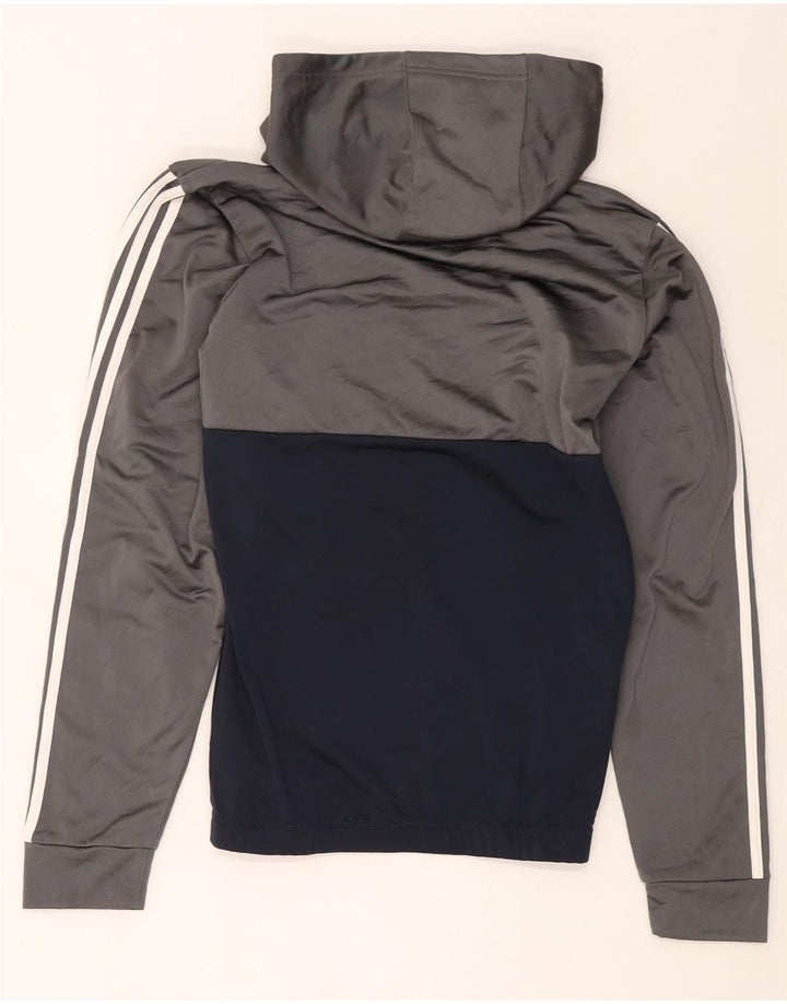 Adidas Hættetrøje til mænd Small Grå Colourblock Polyester