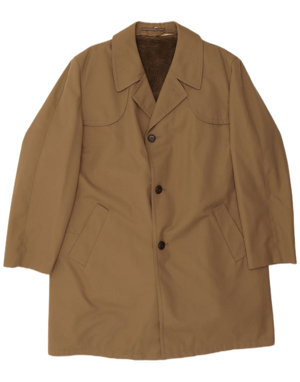 Vintage Trench Coat til mænd EU 58 4XL Beige Polyacryl