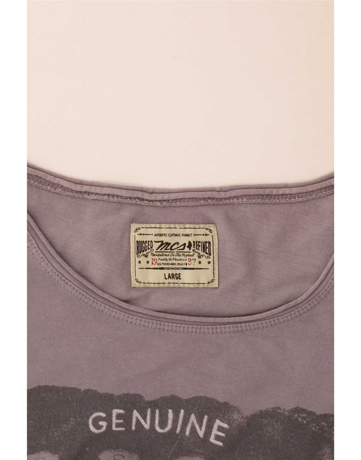 Marlboro Classics Herre Grafisk T-Shirt Top Stor Grå