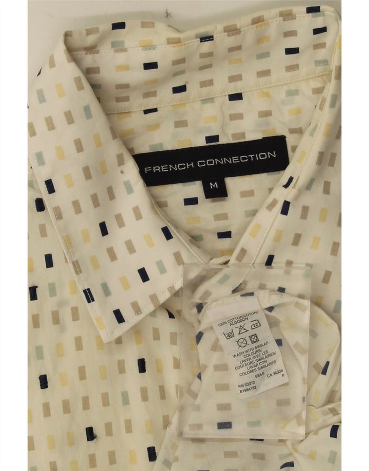 French Connection Kortærmet Herreskjorte Medium Beige Plettet Bomuld