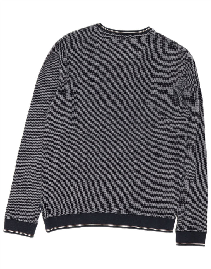 Ted Baker Herre sweatshirt trøje størrelse 2 Lille marineblå bomuld