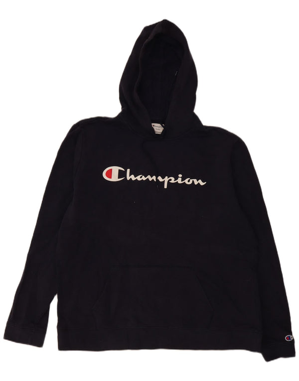 Champion Herre grafisk hættetrøje Jumper XL marineblå bomuld