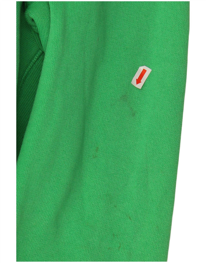 CHAMPION Mens Graphic Hoodie Jumper Medium Green Cotton