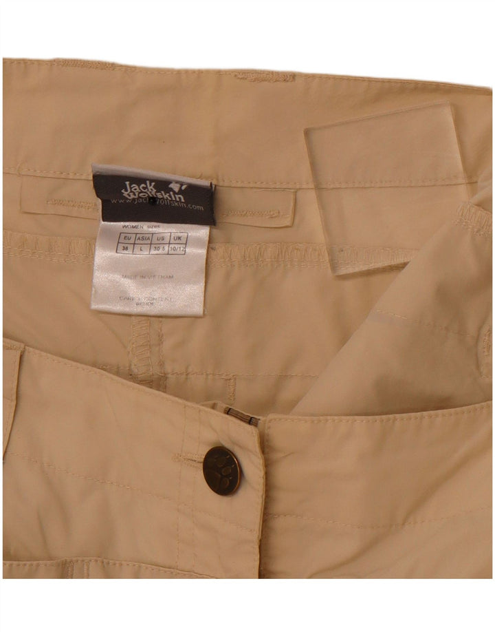 JACK WOLFSKIN Bermuda-shorts til kvinder UK 10/12 Medium W30 Beige