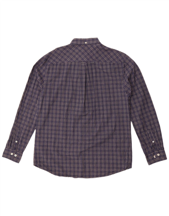 Ben Sherman herreskjorte stor marineblå ternet bomuld