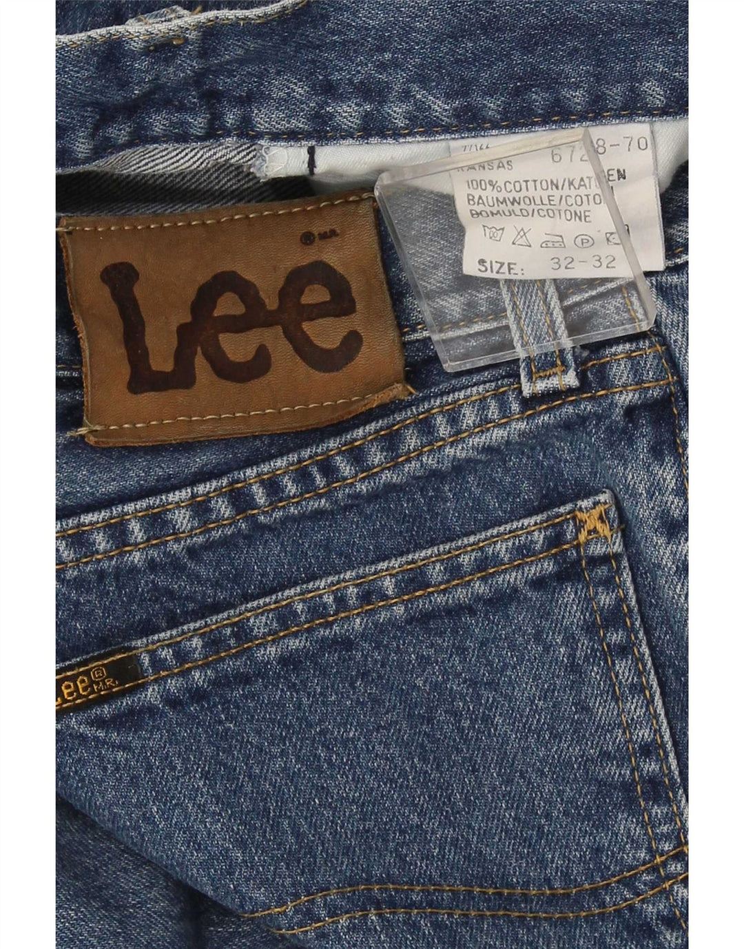 Lee Herre Kansas Straight Jeans W32 L32 Blå Bomuld