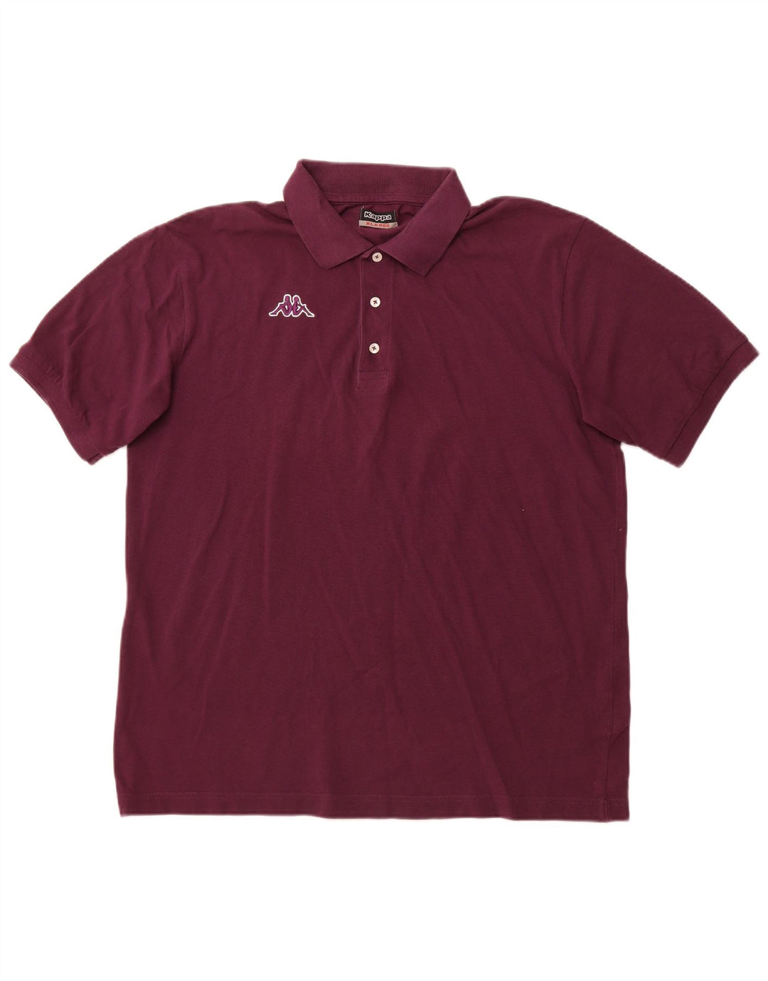 KAPPA Mens Polo Shirt XL Maroon Cotton