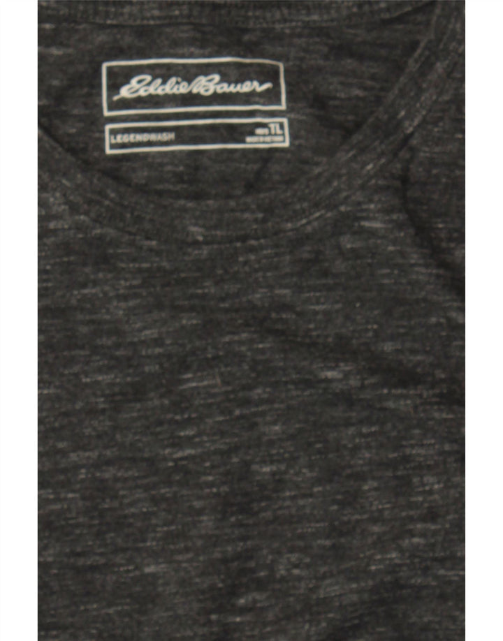 EDDIE BAUER Mens T-Shirt Top Large Grey Flecked Cotton Vintage Eddie Bauer and Second-Hand Eddie Bauer from Messina Hembry 
