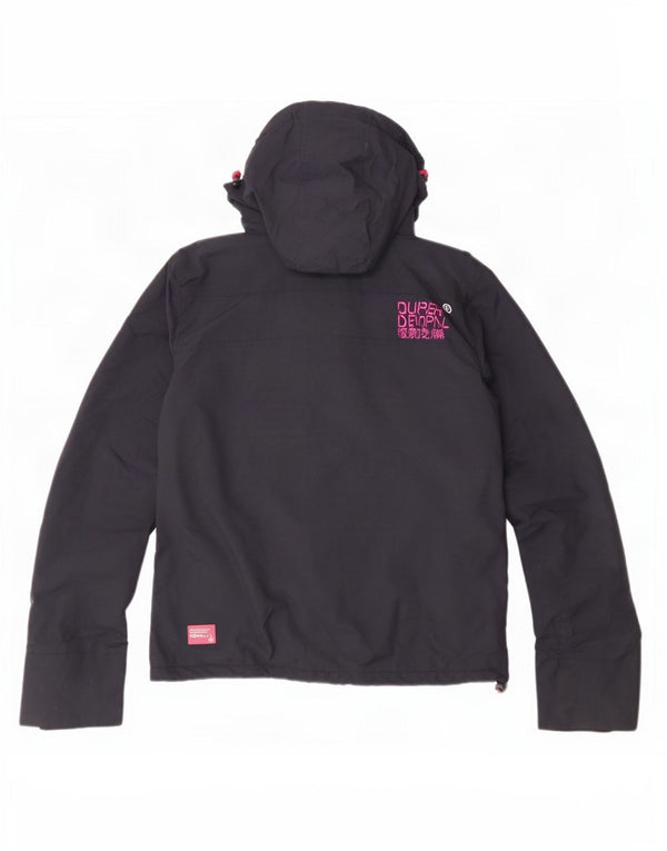 Superdry Womens Windcheater Windbreaker Jacket UK 12 Medium Navy Blue