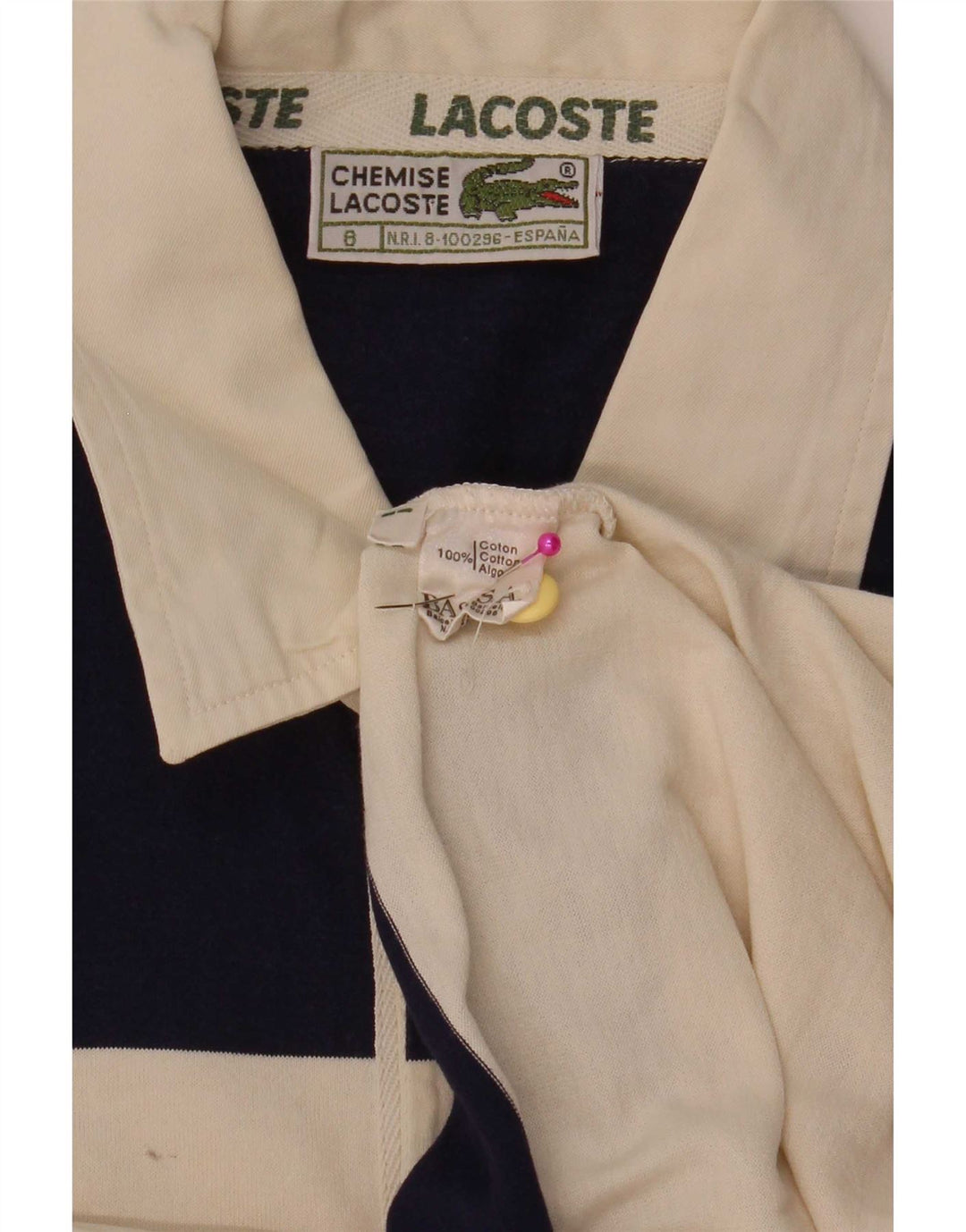 Lacoste Herre poloskjorte str. 8 3XL Flerfarvet stribet bomuld