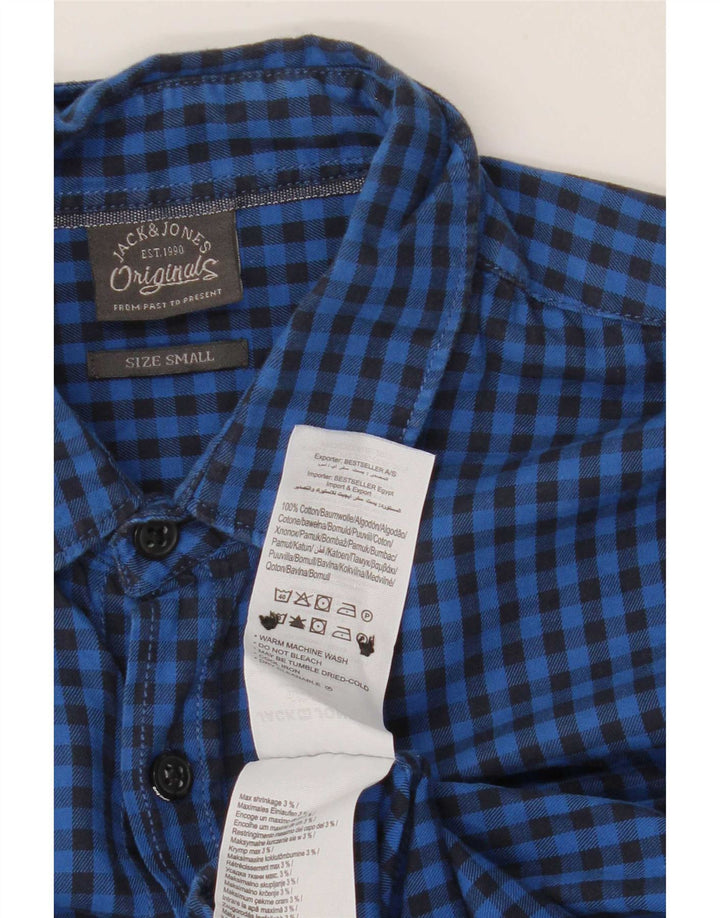 Jack & Jones herreskjorte lille blå Gingham bomuld
