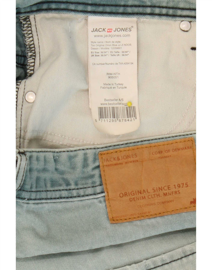 Jack & Jones Herre Tim Slim Jeans W36 L34 Blå Bomuld