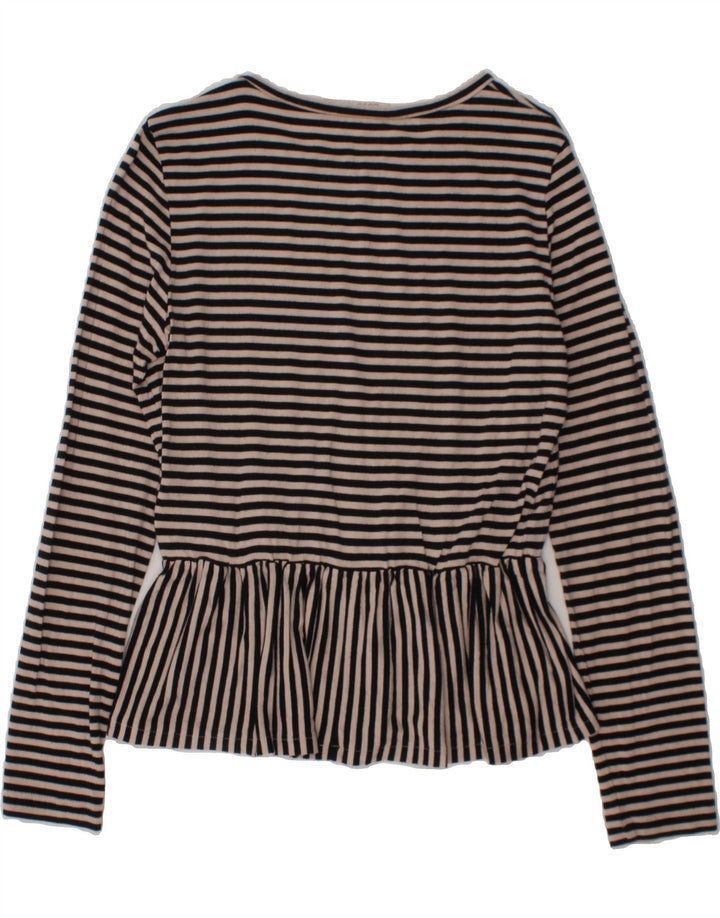 LIU JO JUNIOR Girls Top Long Sleeve 9-10 Years Black Striped Vintage Liu Jo junior and Second-Hand Liu Jo junior from Messina Hembry 