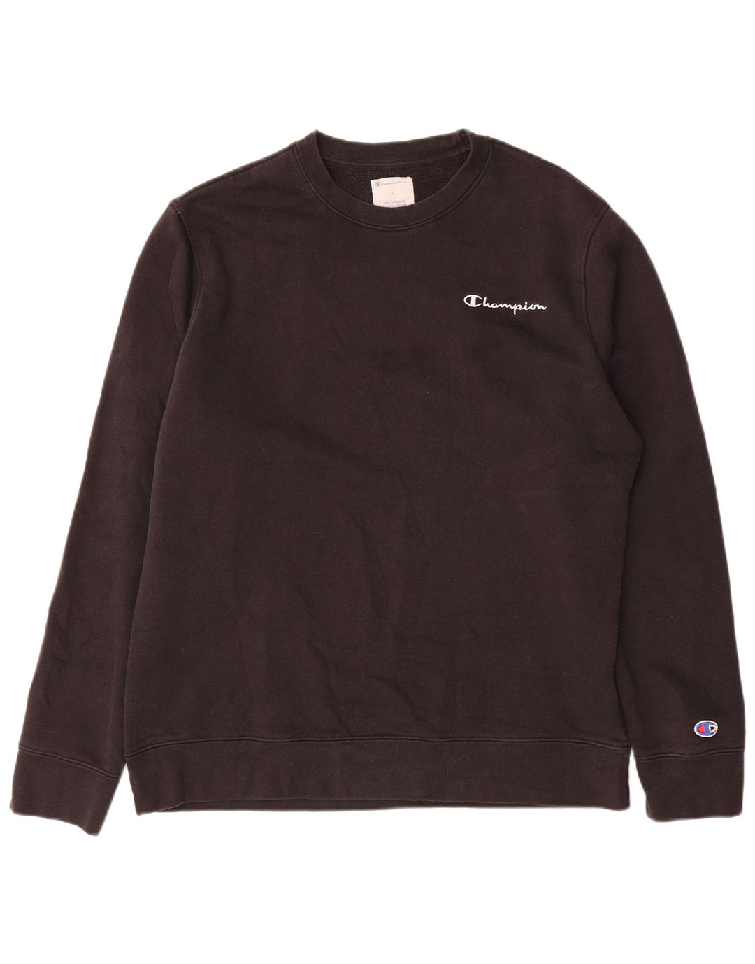 Champion Herre Sweatshirt Jumper Large Sort Bomuld