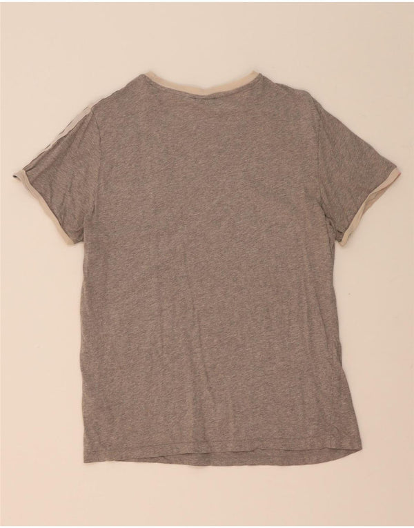 Adidas Dame T-Shirt Top UK 10 Small Grå Flecked Bomuld