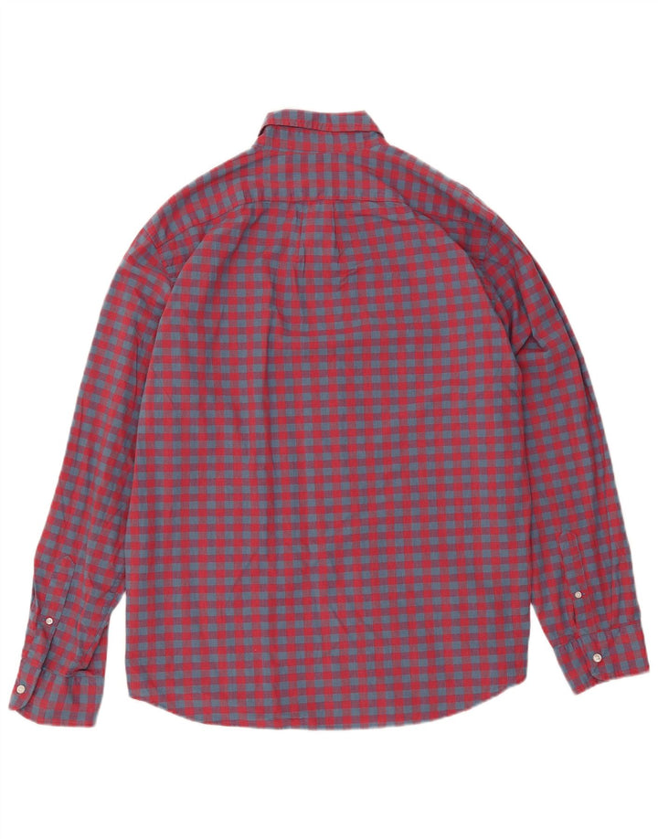 J. CREW Herre Classic Fit skjorte Stor rød Gingham Bomuld