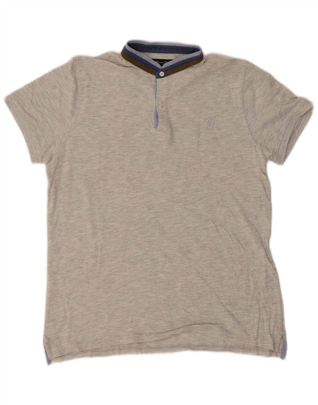 Massimo Dutti Herre Polo Shirt Stor Grå Stribet