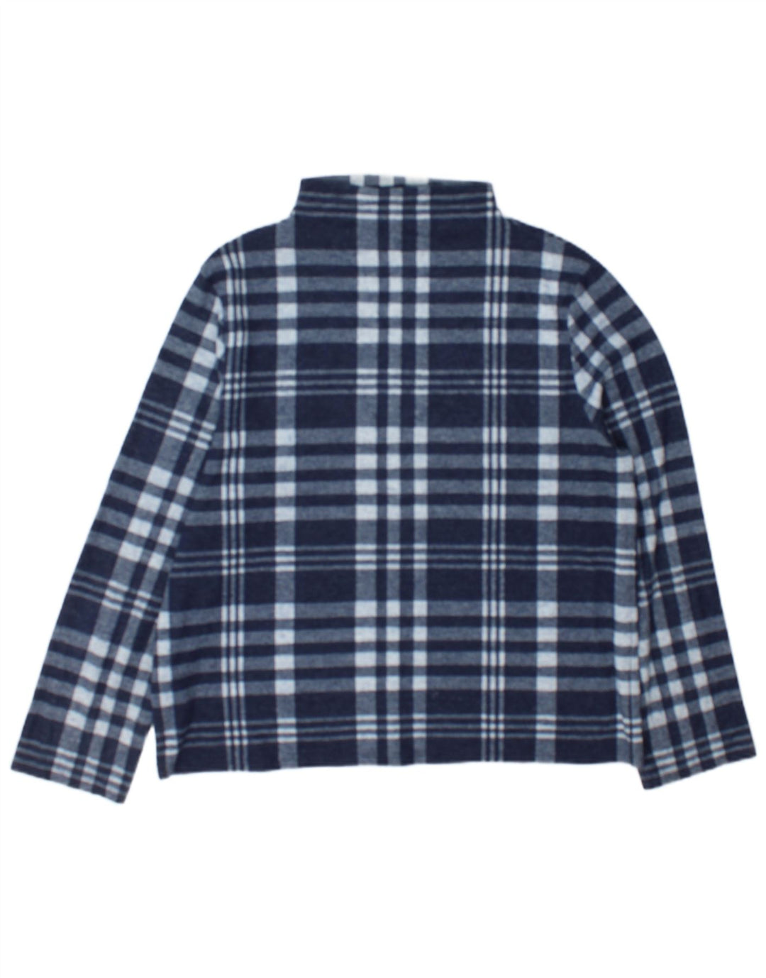 Marks & Spencer Dametop Langærmet UK 14 Large Navy Blue Check