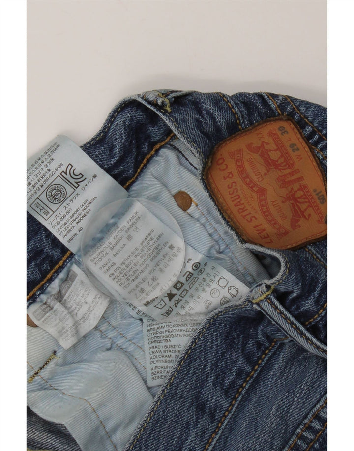 Levi's Herre 501 Straight Jeans W29 L30 Blå Bomuld