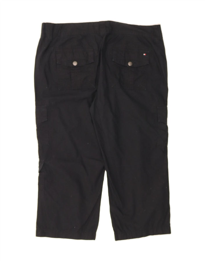 TOMMY HILFIGER Womens Straight Capri Trousers US 8 Medium W30 L21 Black Vintage Tommy Hilfiger and Second-Hand Tommy Hilfiger from Messina Hembry 