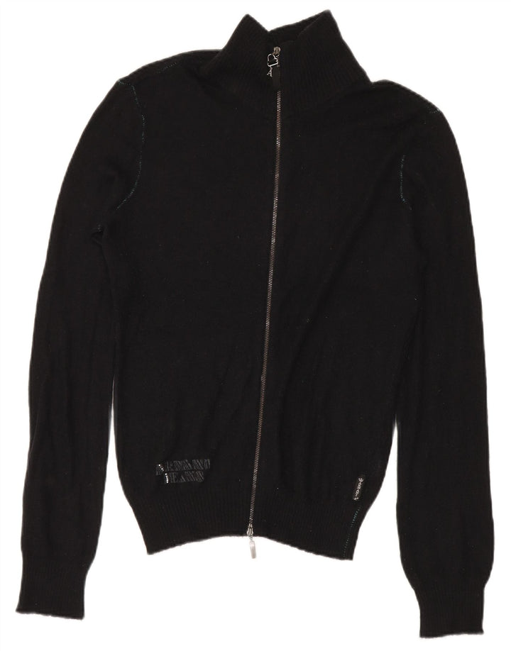 Armani Jeans Dame Cardigan Sweater IT 44 Medium Sort Polyamid