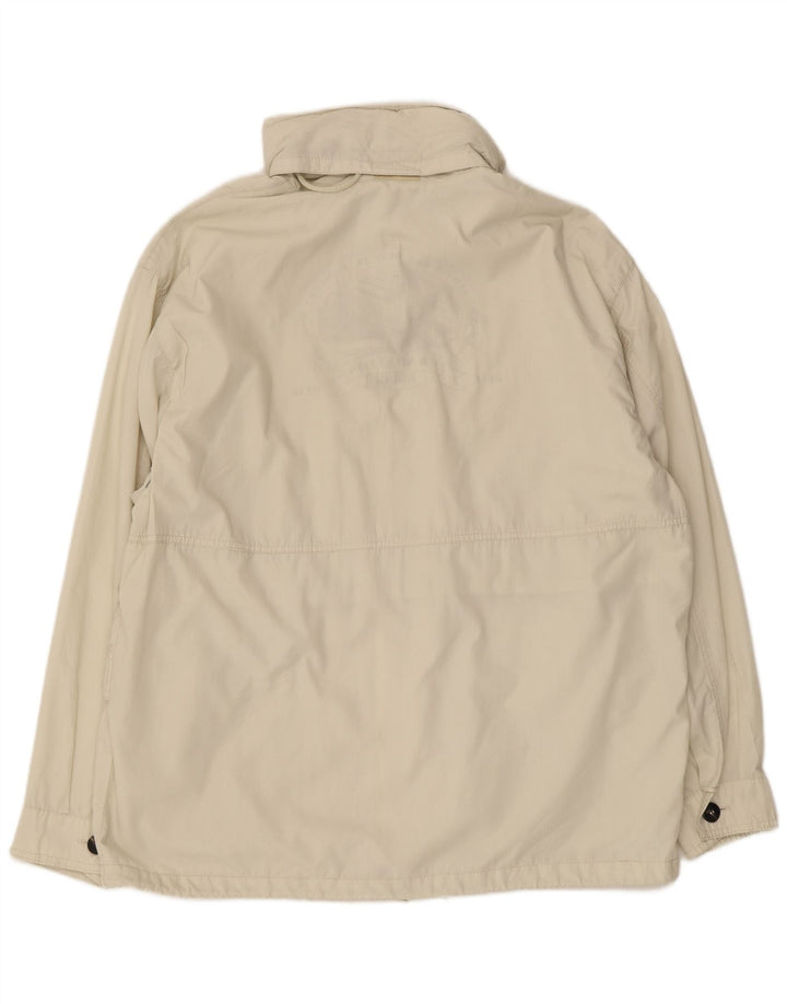 Brugi Herre Grafisk Hooded Windbreaker Jacket UK 40 Large Beige