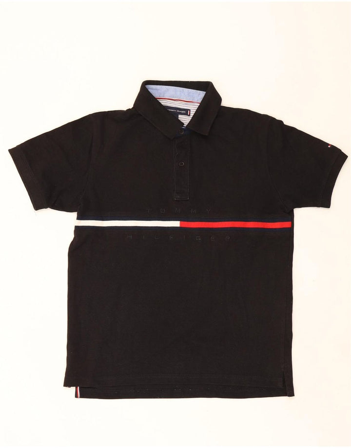 Tommy Hilfiger Herre poloshirt Stor sort bomuld
